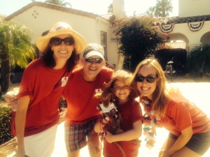 At the annual El Cerrito Neighborhood 4th of July Parade... Matching t-shirts and everything!